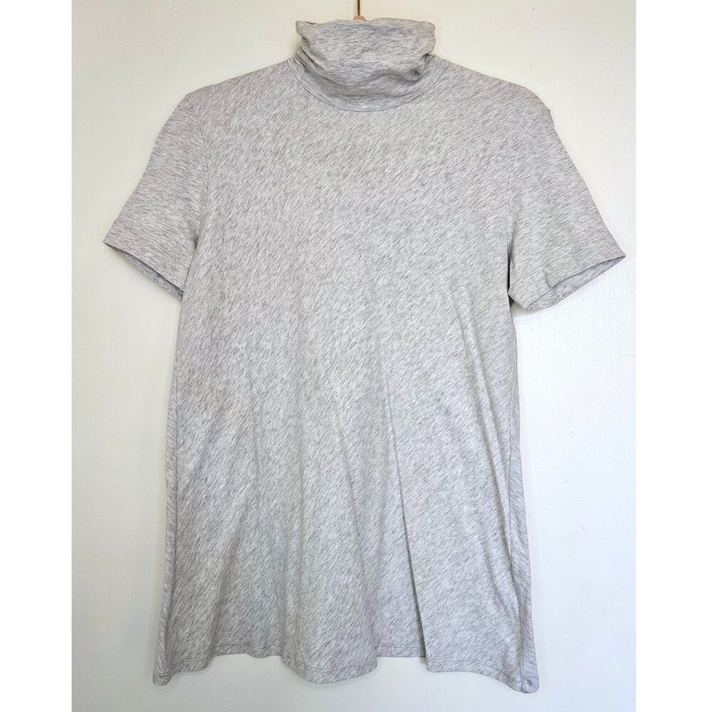 Brunello Cucinelli Sleek Formfitting Short Sleeve Turtleneck Top Tee T-Shirt L